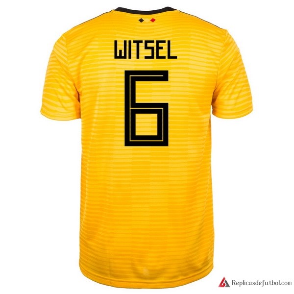 Camiseta Seleccion Belgica Segunda equipación Witsel 2018 Amarillo